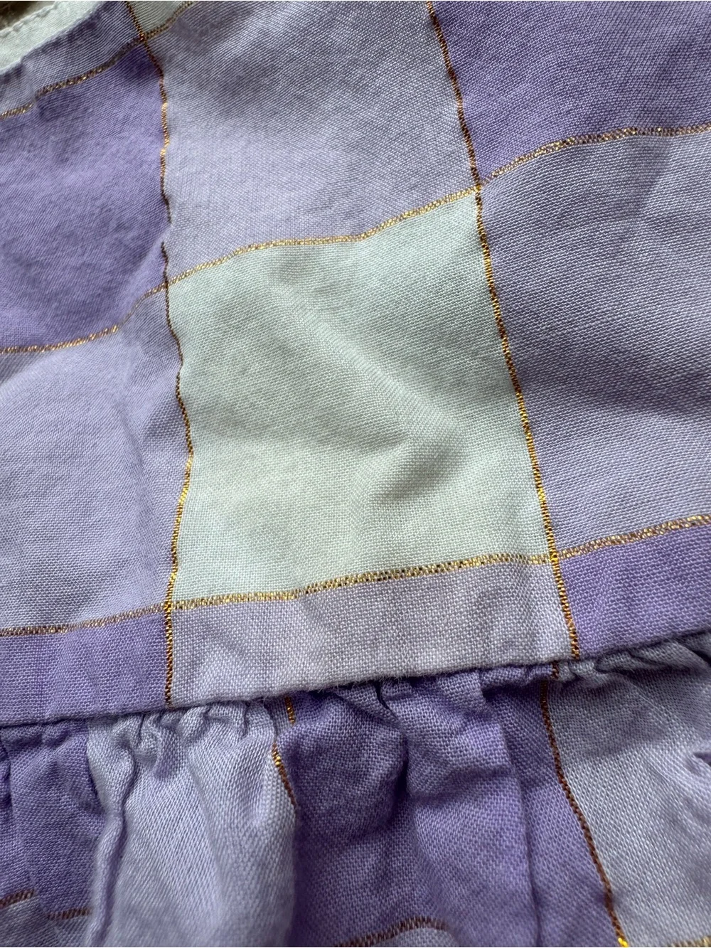 GAP Lavender and White Checkered Matching Set